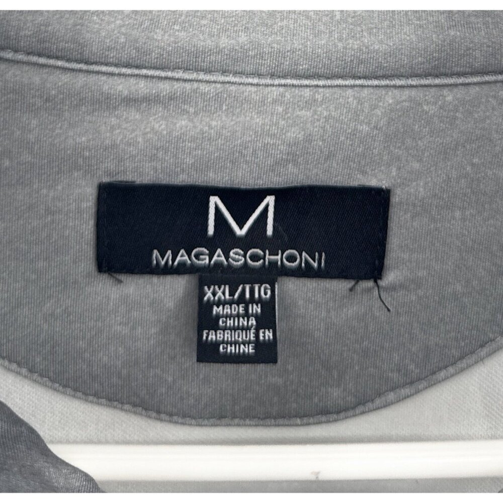 Magaschoni Men's 1/4 Zip Gray Long Sleeve Size XXL Pullover - Picture 2 of 4